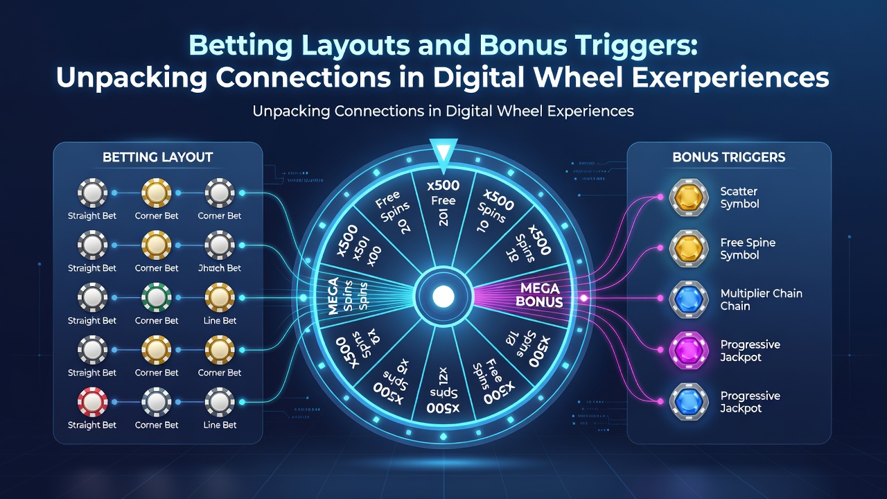 Analyse von Bonus-Trigger-Punkten auf einem digitalen Radlayout