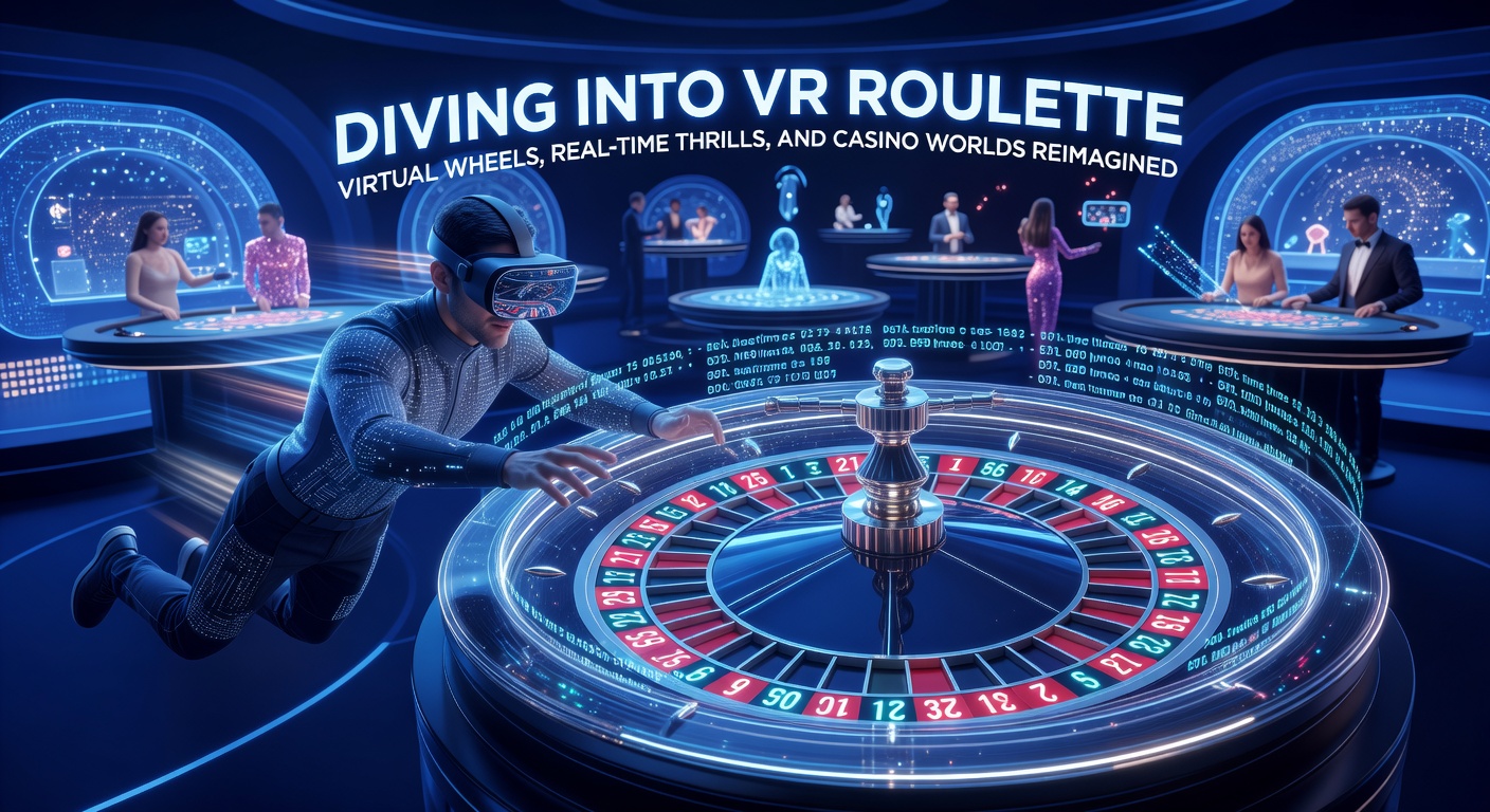Spieler in VR-Headset setzt am virtuellen Roulette-Tisch mit Live-Dealer und multiplen Bildschirmen
