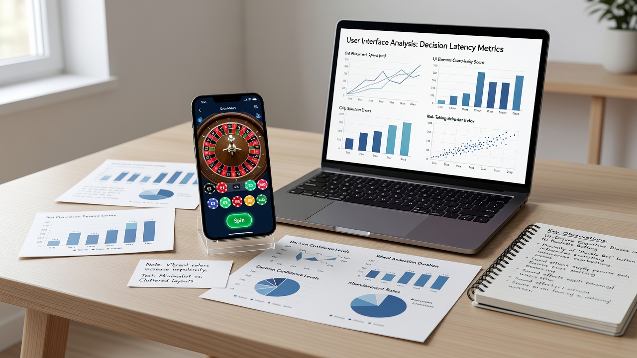 Detailansicht einer Roulette-App mit interaktiven UI-Komponenten