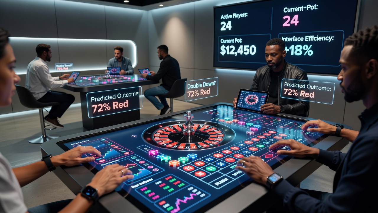 Interaktives Roulette-Interface mit KI-Empfehlungen und adaptiven Statistiken