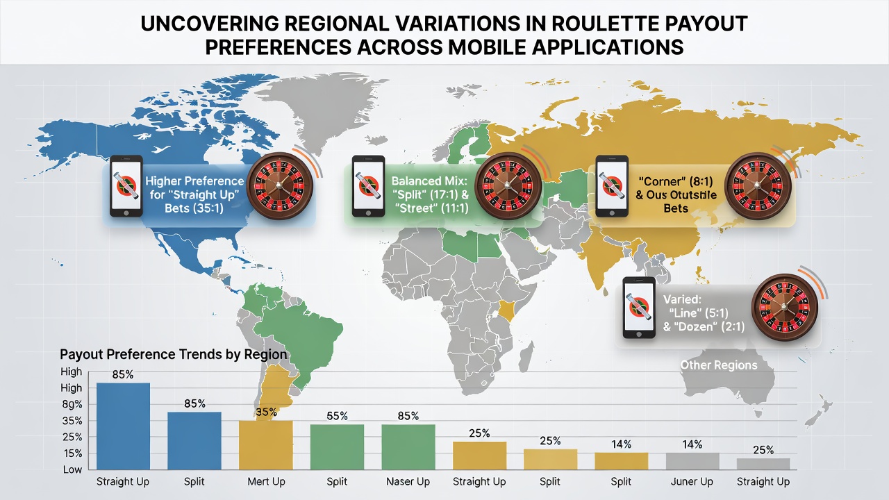 Analyse-Dashboard mit regionalen Roulette-Statistiken auf einem Tablet